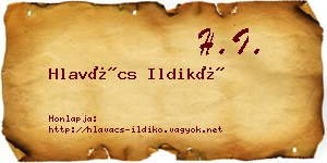 Hlavács Ildikó névjegykártya